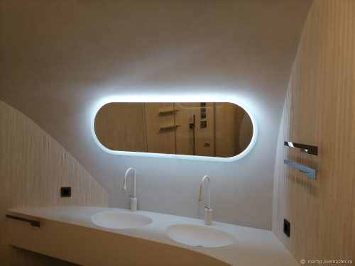 Зеркало с подсветкой настенное для ванной